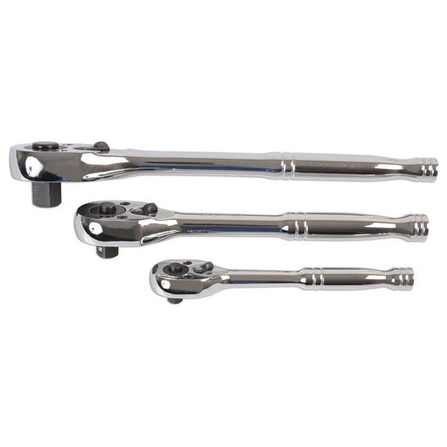 Laser Standard Ratchet Set 1/4"D, 3/8"D, 1/2"D 3pc 6421 Laser - Dynamic Drive