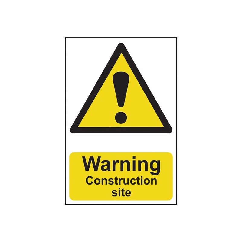 Scan Warning Construction Site - PVC Sign 200 x 300mm Scan - Dynamic Drive