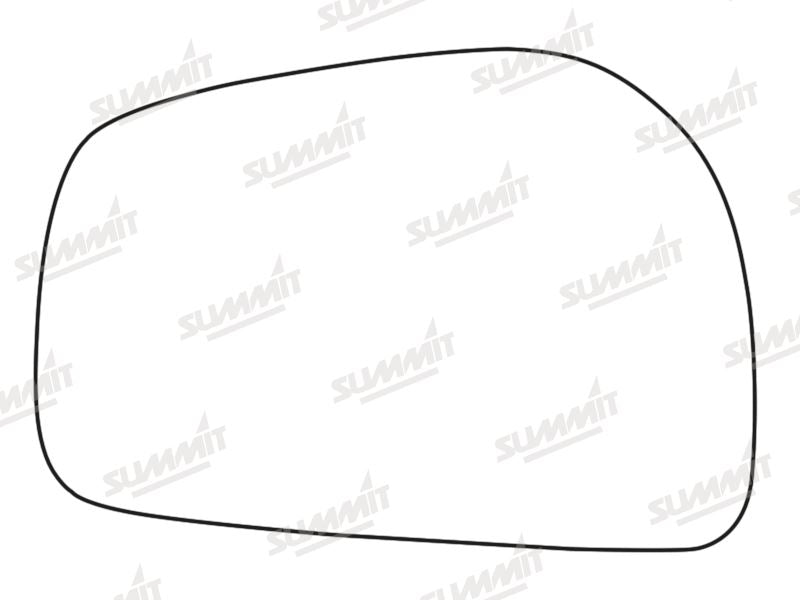 Summit Stick-On Standard Mirror Glass fits Daewoo Musso RHS Summit - Dynamic Drive