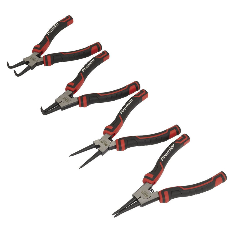 Sealey Circlip Pliers Set 180mm 4pc AK8457 Sealey - Dynamic Drive