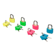 Silverline Hi-Vis Brass Padlocks Set 4pce 20mm Silverline - Dynamic Drive