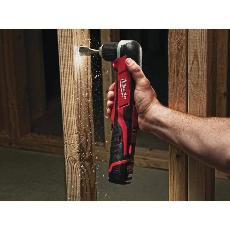 Milwaukee C12RAD-202C M12 Compact Right Angle Drill with 2 x 2.0Ah Li-ion Milwaukee - Dynamic Drive