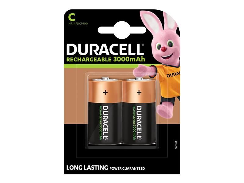 Duracell C Cell 3000Mah Rechargeable Batteries (Pack 2) Duracell - Dynamic Drive
