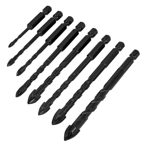 Sealey Tile & Glass Drill Bit Set 8pc DBGC1 Sealey - Dynamic Drive