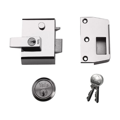 Yale Locks P2 Double Locking Nightlatch 40mm Backset DMG/PB Finish Visi Yale Locks - Dynamic Drive