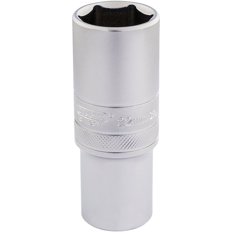 Draper 6 Point Metric Deep Socket, 1/2" Sq. Dr., 22mm 16654 Draper - Dynamic Drive