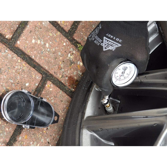 Race X Professional Tyre Pressure Gauge + Case RX0014 PSI & BAR for Van Bike Car RaceX  - Dynamic Drive