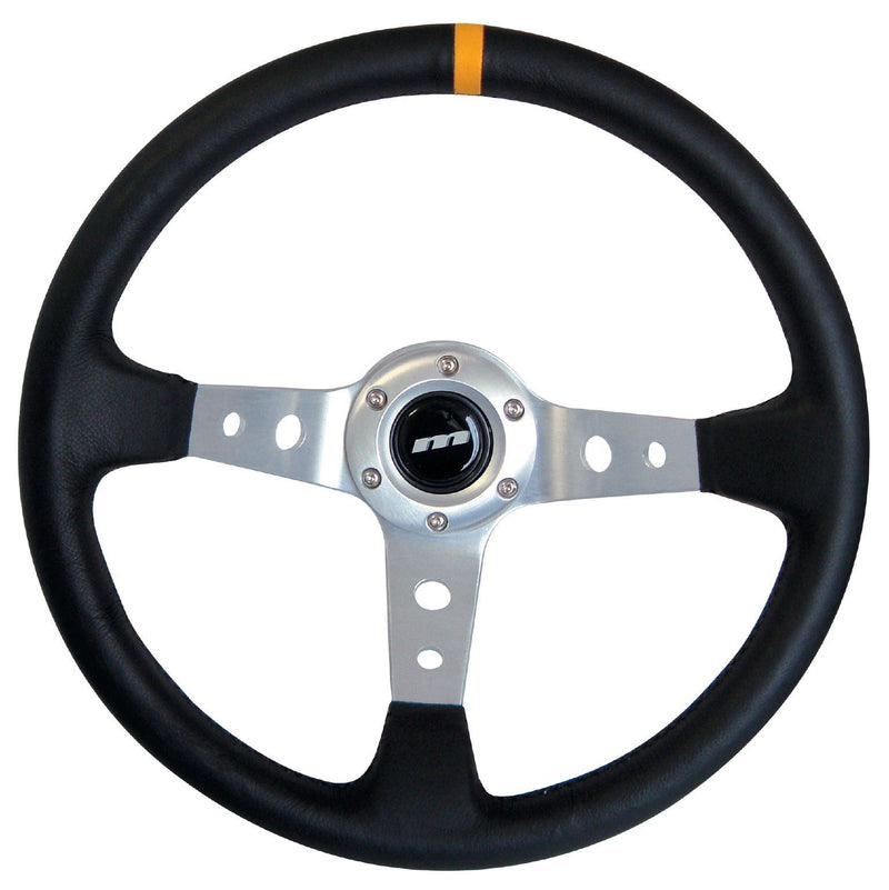 340mm Black Alcantara Moulded Steering Wheel + Boss fits Honda Lantra Pony Mountney Classic  - Dynamic Drive