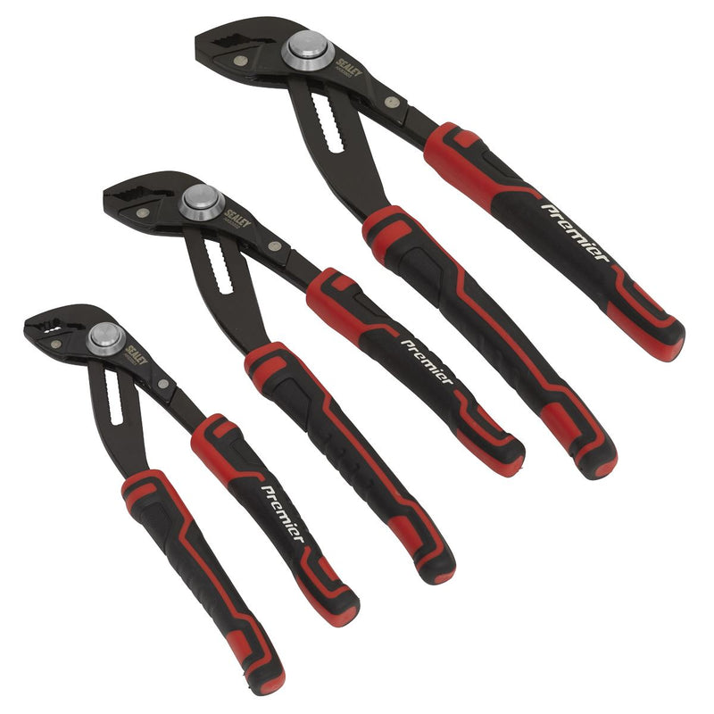 Sealey Water Pump Pliers Set 3pc Quick Release AK8380 Sealey - Dynamic Drive