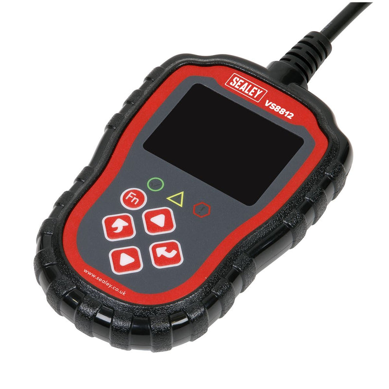 Sealey EOBD OBDII Code Reader Live Data Colour Screen MIL Light Reset Sealey  - Dynamic Drive