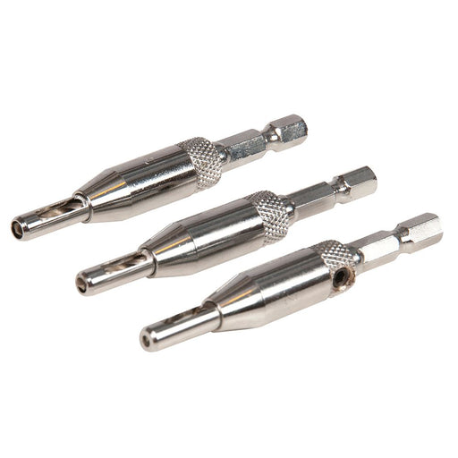 Silverline Hinge Drill Bit Set 3pce 2, 2.8 & 3.6mm Silverline - Dynamic Drive