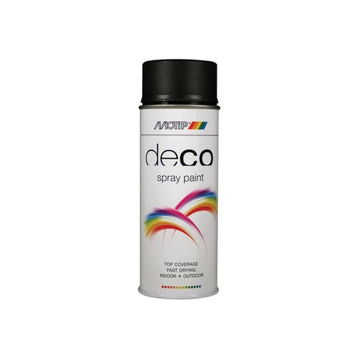 Motip® Deco Spray Paint Matt RAL 9005 Deep Black 400ml MOTIP® - Dynamic Drive