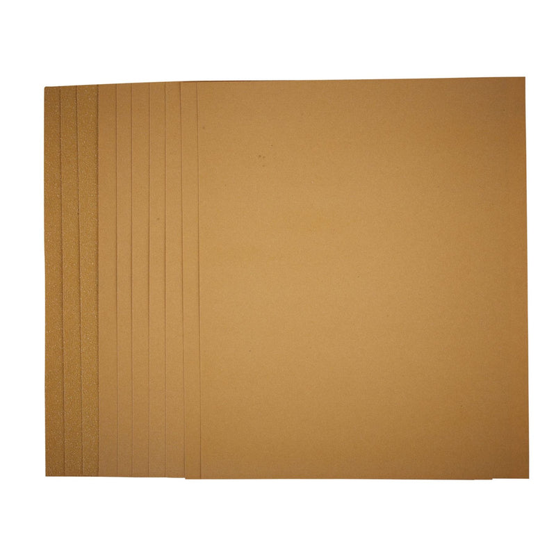 Draper General Purpose Sanding Sheets, 230 x 280mm, Assorted Grit (Pack of 10) Draper - Dynamic Drive