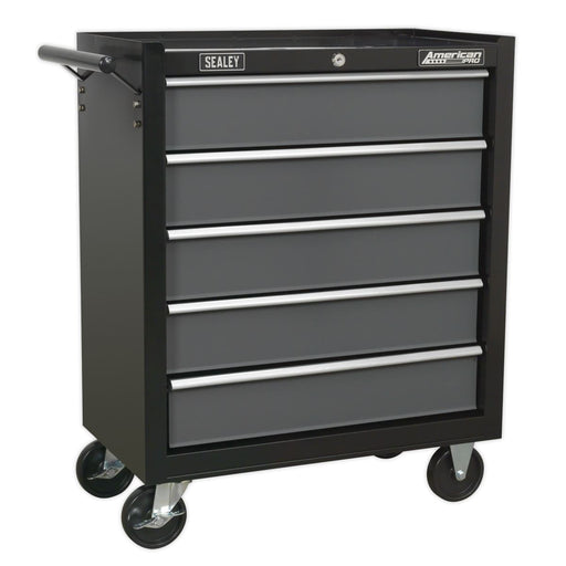 Sealey Rollcab 5 Drawer with Ball-Bearing Slides Black/Grey AP2505B Sealey - Dynamic Drive