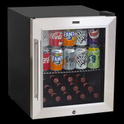 Baridi 50L Tabletop Drinks Fridge Mini Beer Cooler Glass Door Stainless Steel Baridi  - Dynamic Drive