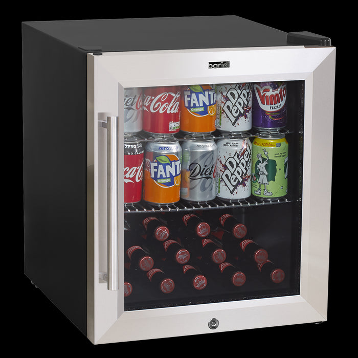 Baridi 50L Tabletop Drinks Fridge Mini Beer Cooler Glass Door Stainless Steel Baridi  - Dynamic Drive