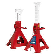 Sealey AXLe Stands (Pair) 3tonne Capacity per Stand Auto Rise Ratchet AAS3000 Sealey - Dynamic Drive