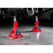 Sealey AXLe Stands (Pair) 3tonne Capacity per Stand Auto Rise Ratchet AAS3000 Sealey - Dynamic Drive