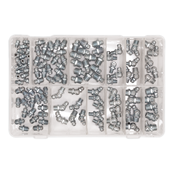Sealey Grease Nipple Assortment 115pc Metric AB008GN Sealey - Dynamic Drive