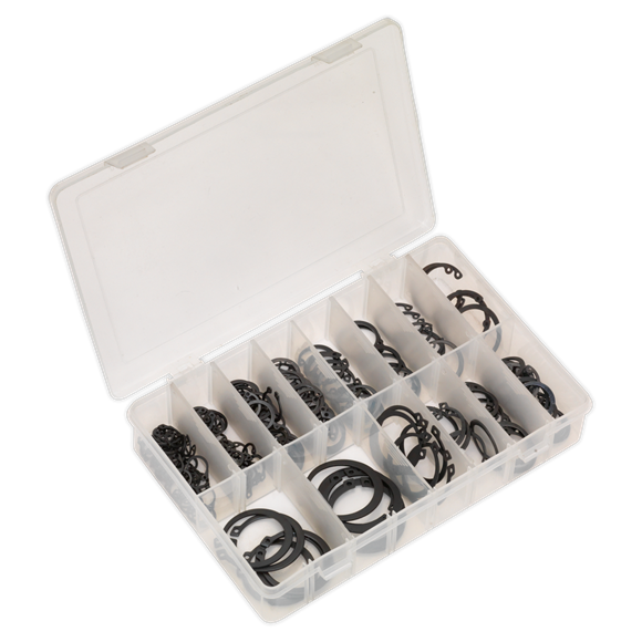 Sealey Circlip Assortment 200pc Internal & External Metric AB017CC Sealey - Dynamic Drive