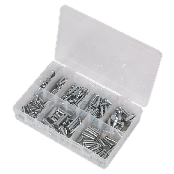 Sealey Clevis Pin Assortment 200pc Imperial AB019CP Sealey - Dynamic Drive