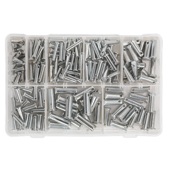 Sealey Clevis Pin Assortment 200pc Imperial AB019CP Sealey - Dynamic Drive