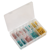 Sealey Adhesive Lined Heat Shrink Terminal Assortment 142pc Blue Red & Yellow Sealey - Dynamic Drive