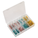 Sealey Adhesive Lined Heat Shrink Terminal Assortment 142pc Blue Red & Yellow Sealey - Dynamic Drive