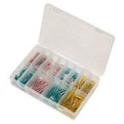Sealey Adhesive Lined Heat Shrink Terminal Assortment 142pc Blue Red & Yellow Sealey - Dynamic Drive