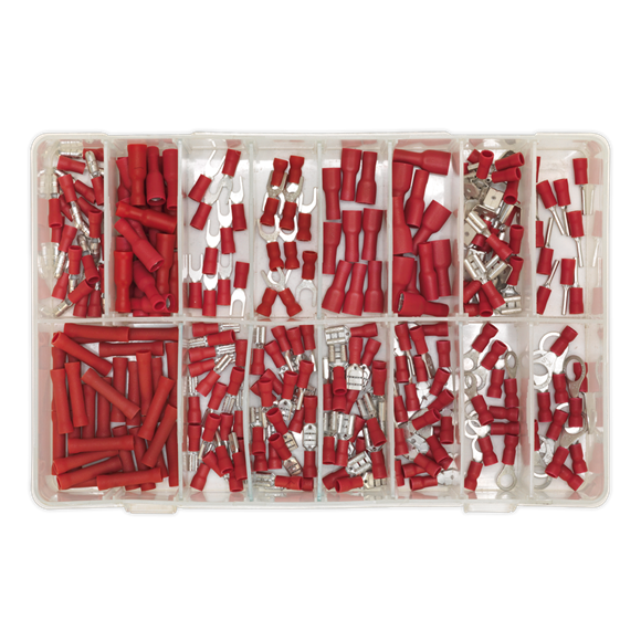 Sealey Crimp Terminal Assortment 260pc Red AB039RT Sealey - Dynamic Drive