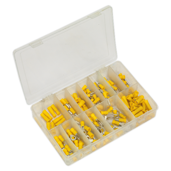 Sealey Crimp Terminal Assortment 140pc Yellow AB041YT Sealey - Dynamic Drive