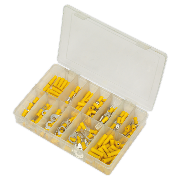 Sealey Crimp Terminal Assortment 140pc Yellow AB041YT Sealey - Dynamic Drive