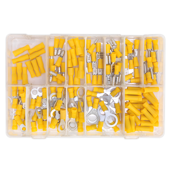 Sealey Crimp Terminal Assortment 140pc Yellow AB041YT Sealey - Dynamic Drive