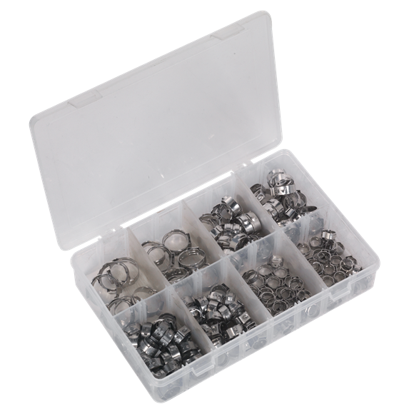 Sealey O-Clip Single Ear Assortment 160pc Stainless Steel AB043SE Sealey - Dynamic Drive