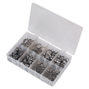 Sealey O-Clip Single Ear Assortment 160pc Stainless Steel AB043SE Sealey - Dynamic Drive