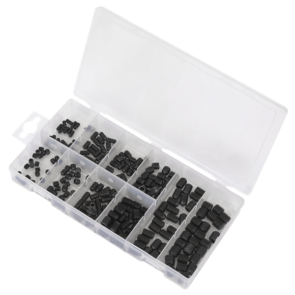 Sealey Grub Screw Assortment 250pc DIN 916 M4-M10 Metric AB045GS Sealey - Dynamic Drive