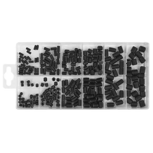 Sealey Grub Screw Assortment 250pc DIN 916 M4-M10 Metric AB045GS Sealey - Dynamic Drive