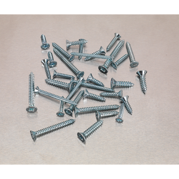 Sealey Self Tapping Screw Assortment 600pc Countersunk Pozi Zinc AB065STCP Sealey - Dynamic Drive