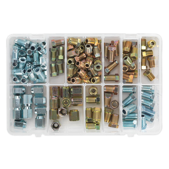 Sealey Brake Pipe Nut Assortment 200pc Metric & Imperial AB068BPN Sealey - Dynamic Drive