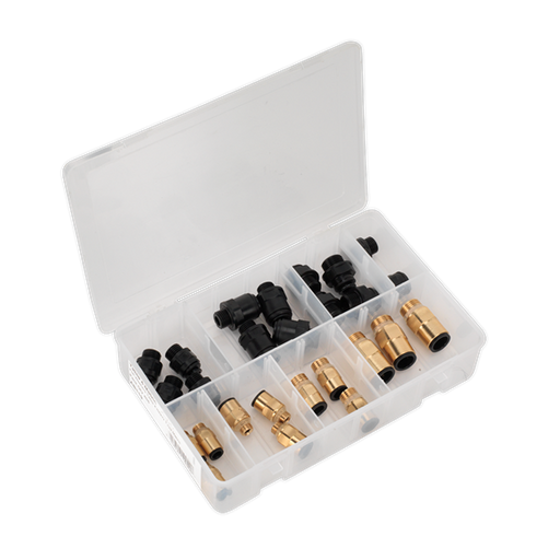 Sealey Speedfitï Thread Adaptor Assortment 30pc Metric & Imperial AB072JG Sealey - Dynamic Drive