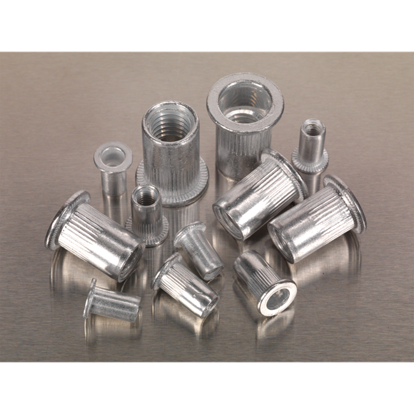 Sealey Threaded Insert (Rivet Nut) Assortment 200pc M4-M8 Splined Metric AB073TI Sealey - Dynamic Drive