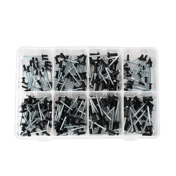 Sealey Rivet Assortment 200pc Black Anodised AB074BR Sealey - Dynamic Drive