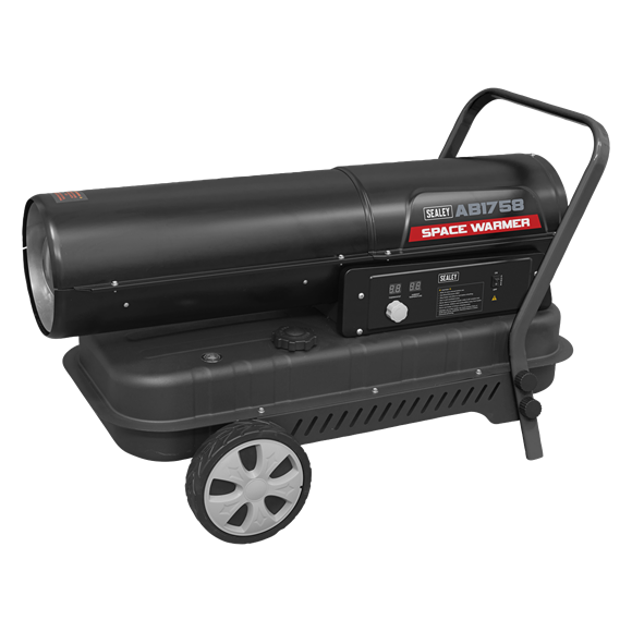 Sealey Space Warmerï Paraffin/Kerosene/Diesel Heater 175000Btu/hr with Wheels Sealey - Dynamic Drive
