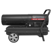 Sealey Space Warmerï Paraffin/Kerosene/Diesel Heater 175000Btu/hr with Wheels Sealey - Dynamic Drive