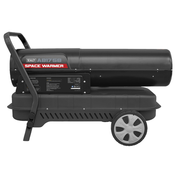Sealey Space Warmerï Paraffin/Kerosene/Diesel Heater 175000Btu/hr with Wheels Sealey - Dynamic Drive