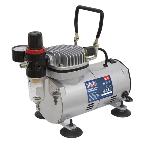 Sealey Mini Air Brush Compressor AB900 Sealey - Dynamic Drive