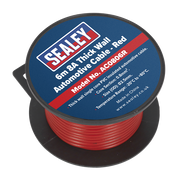 Sealey Automotive Cable Thick Wall 8A 6m Red AC0806R Sealey - Dynamic Drive