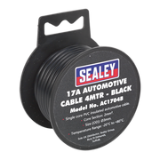 Sealey Automotive Cable Thick Wall 17A 4m Black AC1704B Sealey - Dynamic Drive