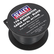Sealey Automotive Cable Thick Wall 17A 4m Black AC1704B Sealey - Dynamic Drive