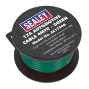 Sealey Automotive Cable Thick Wall 17A 4m Green AC1704G Sealey - Dynamic Drive